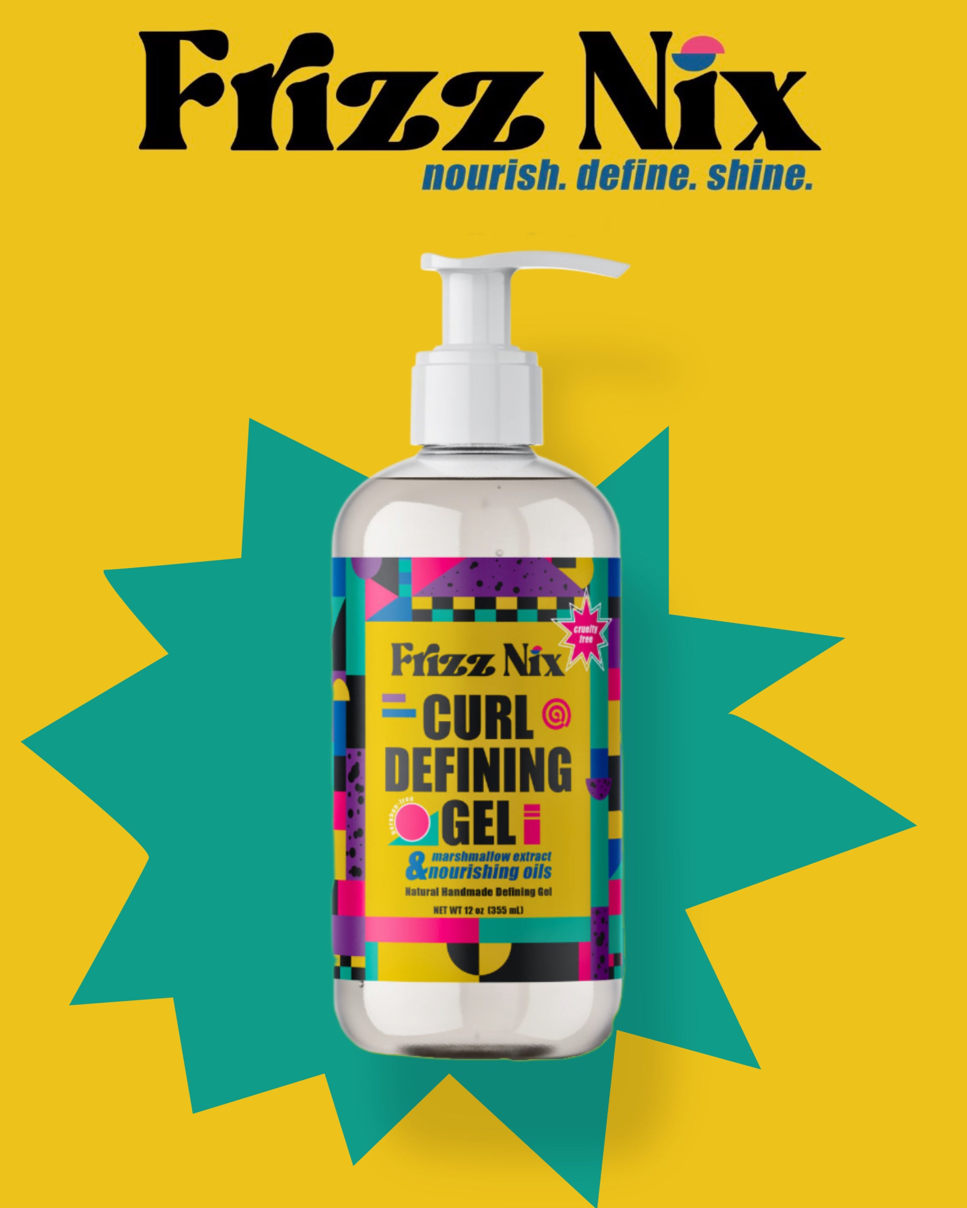 12oz Frizz Nix Curl Defining Gel